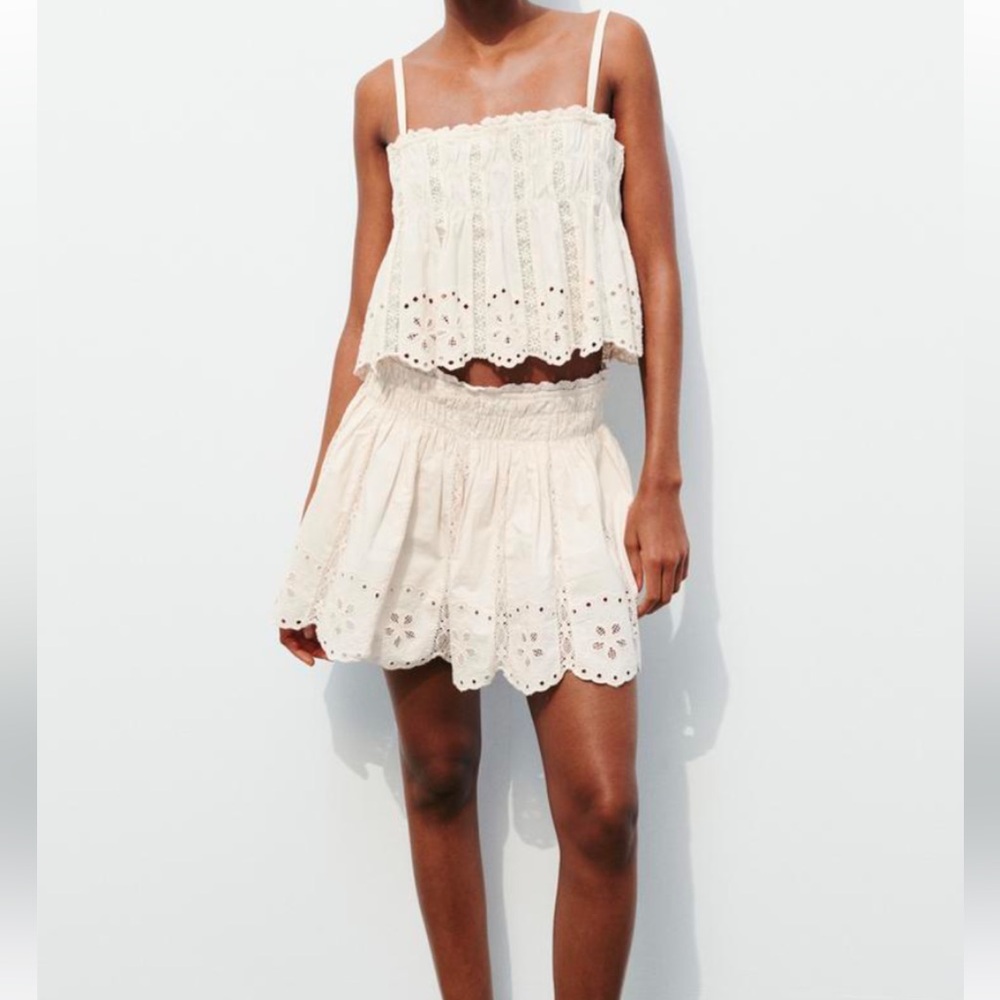 NWT Zara Embroidered Shorts